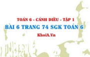 Bài 6 trang 74 SGK Toán 6 tập 1 Cánh Diều